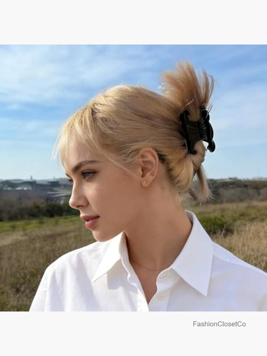 4 Pack Acetate Butterfly Claw Hair Clips, Medium Strong Hold for Thick Hair main image 6
